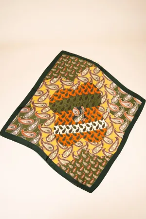 35% OFF! Paisley Place Olive Polyester Scarf
