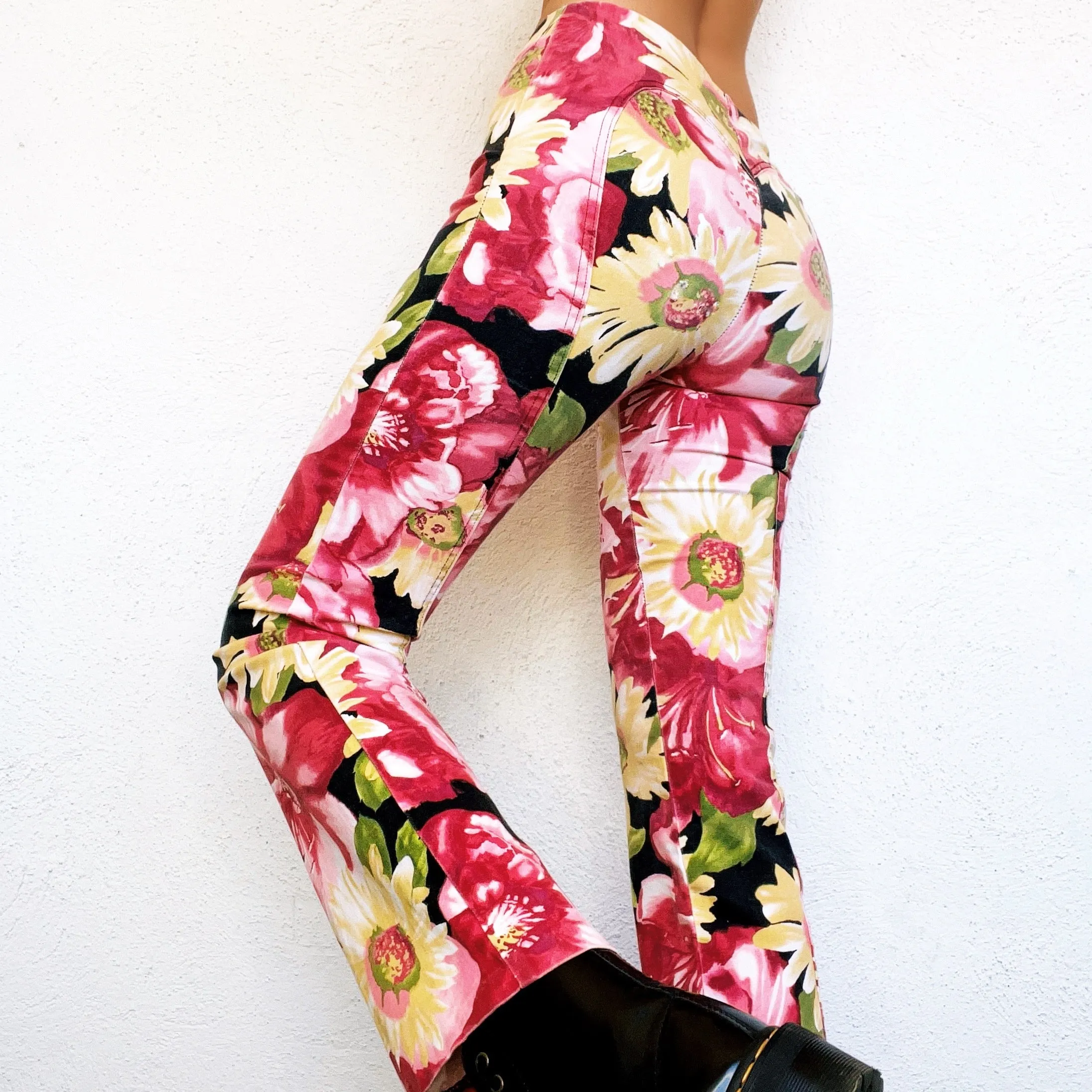 90s Funky Floral Pants