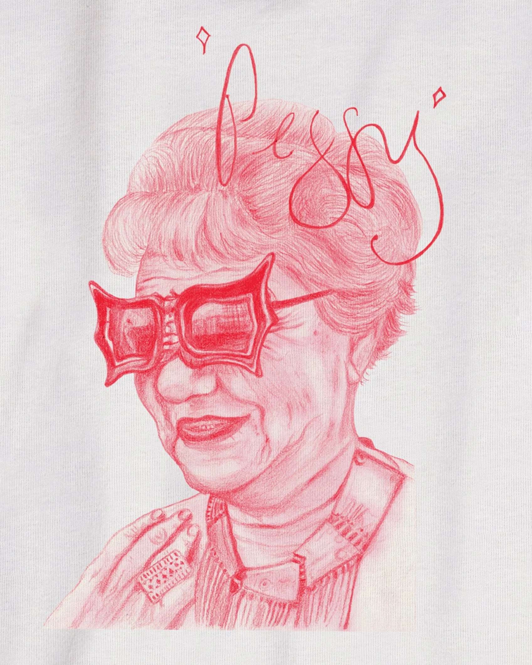 A Drawing of Peggy Guggenheim Heavyweight Tee