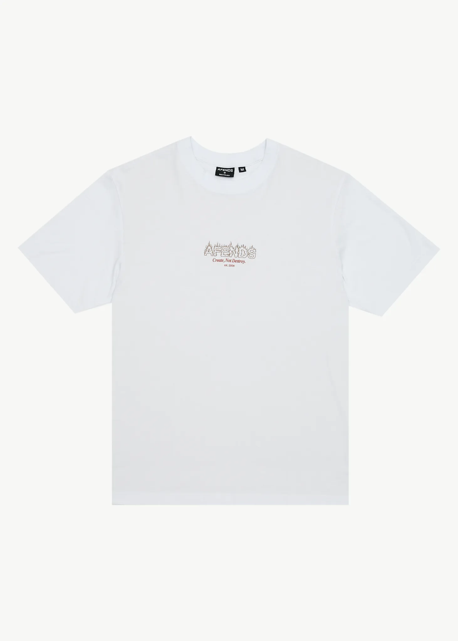 AFENDS Mens Ember - Retro Fit Tee - White