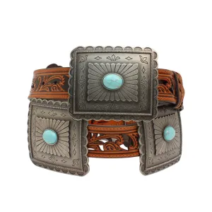 Ariat 1 1/2"Pierced Rectangle Concho Belt A1532108