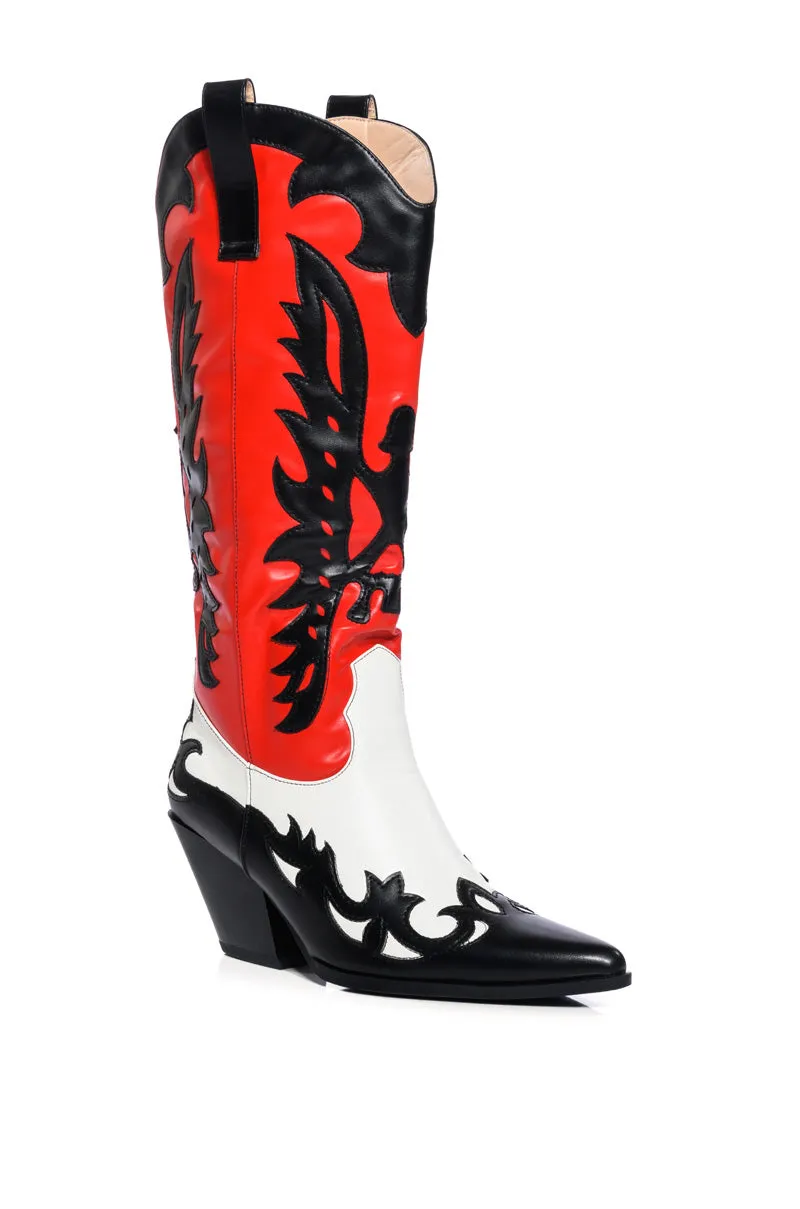 AZALEA WANG GFORCE MULTI COLORED WESTERN BOOT