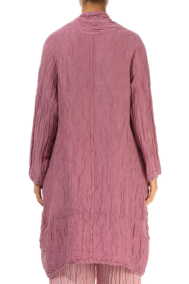 Balloon Crinkled Mauve Taupe Silk Jacket