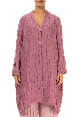 Balloon Crinkled Mauve Taupe Silk Jacket