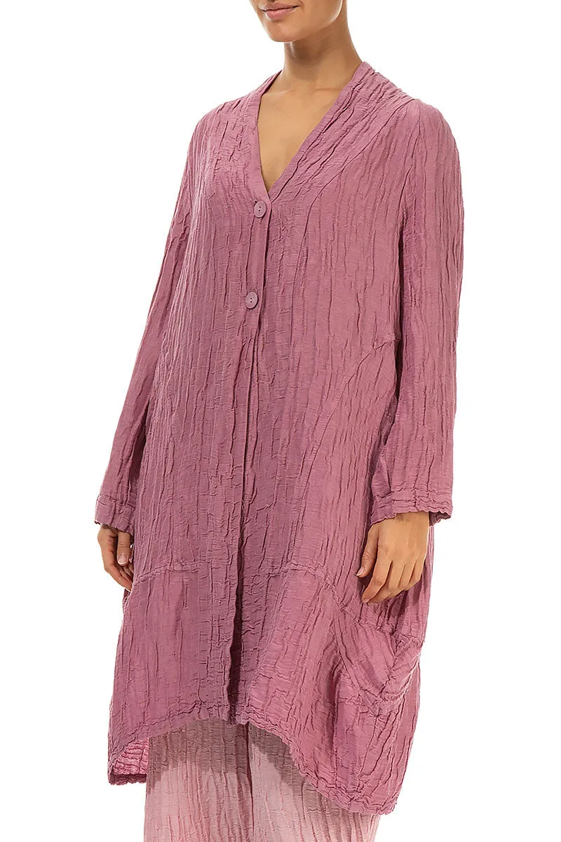 Balloon Crinkled Mauve Taupe Silk Jacket