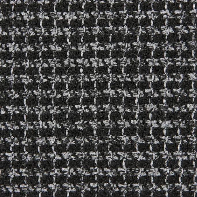 Black Grey Open Weave Fabric 1108