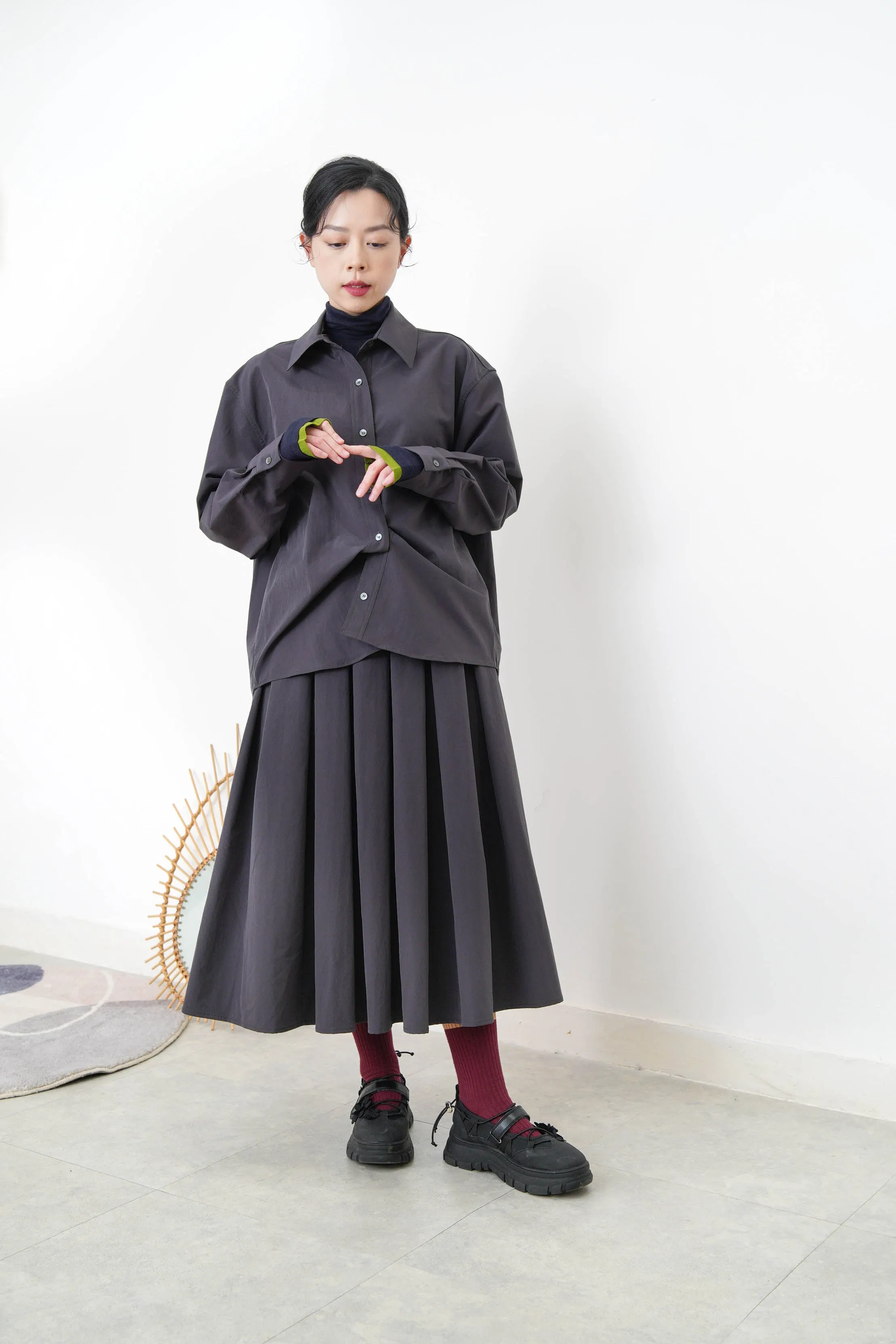 Charcoal oversized shirt