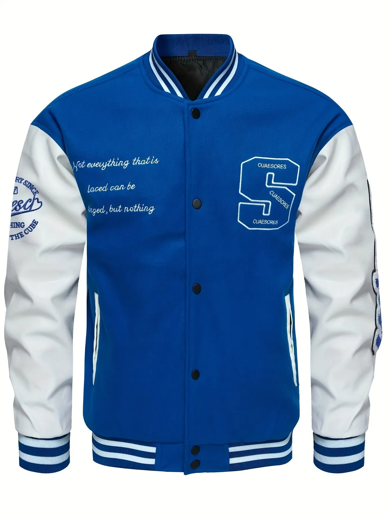 Chic Men's Varsity Jacket | Athletic Baseball Collar Coat