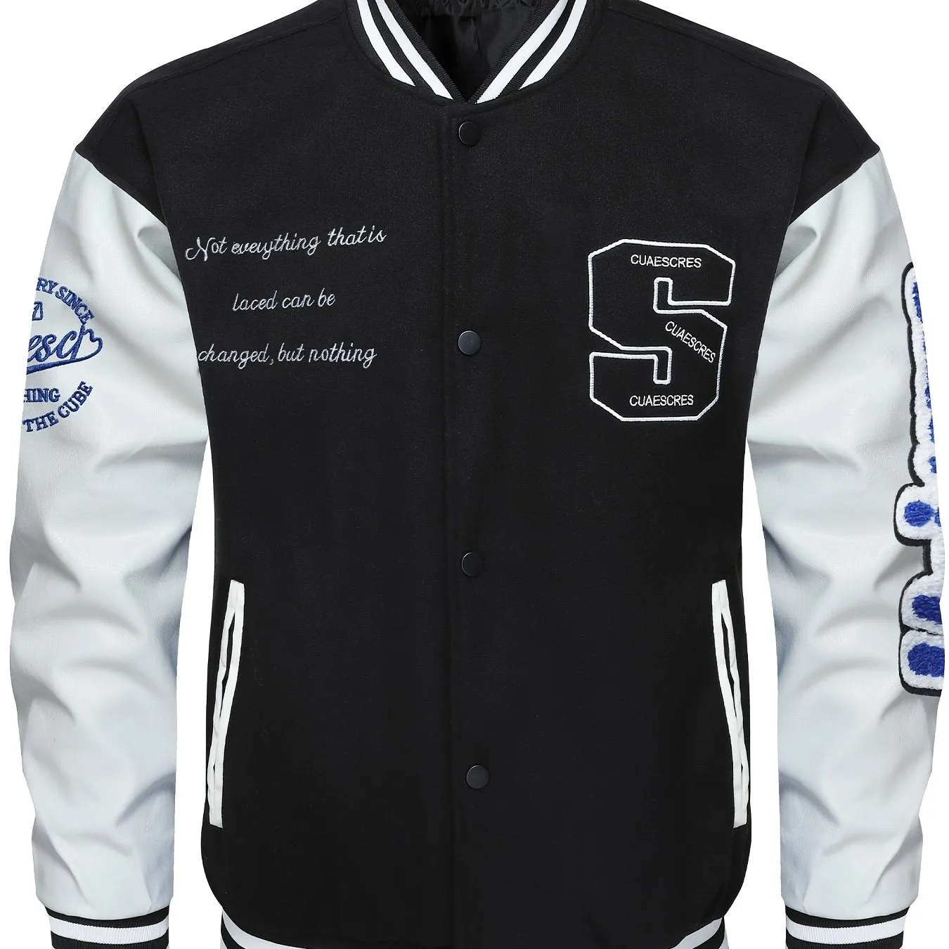 Chic Men's Varsity Jacket | Athletic Baseball Collar Coat