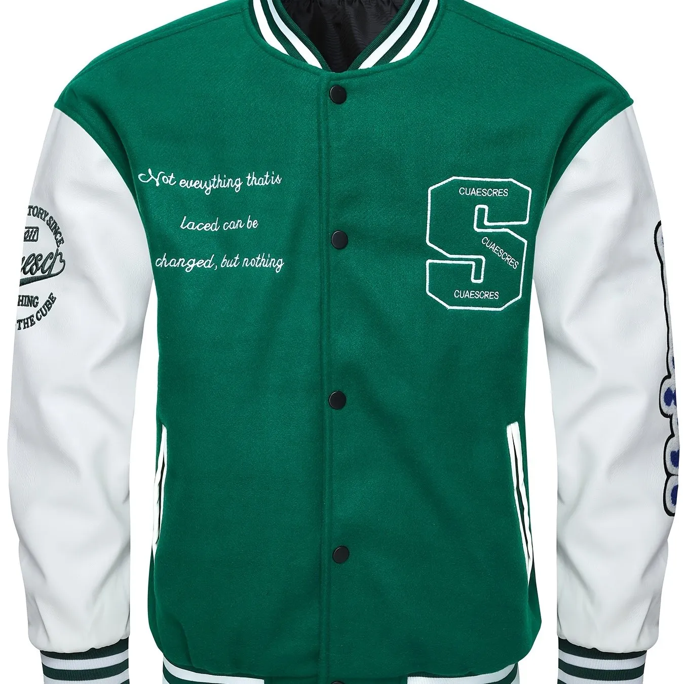 Chic Men's Varsity Jacket | Athletic Baseball Collar Coat