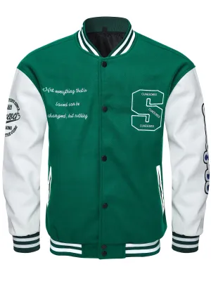 Chic Men's Varsity Jacket | Athletic Baseball Collar Coat