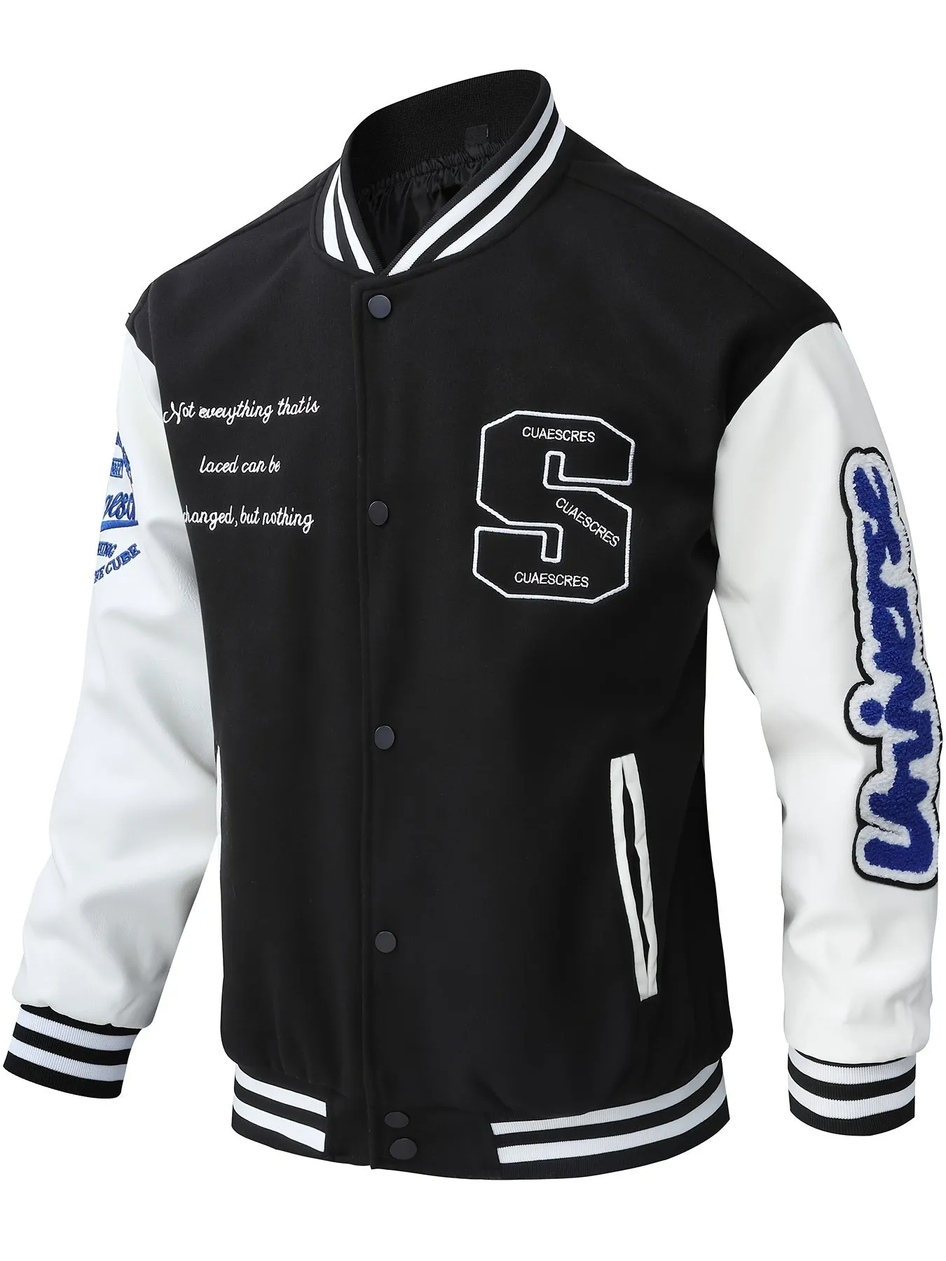Chic Men's Varsity Jacket | Athletic Baseball Collar Coat