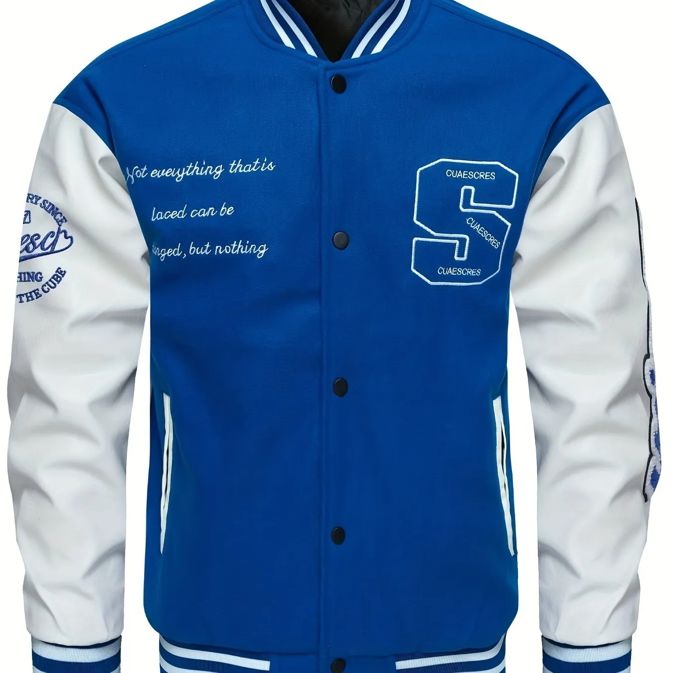 Chic Men's Varsity Jacket | Athletic Baseball Collar Coat