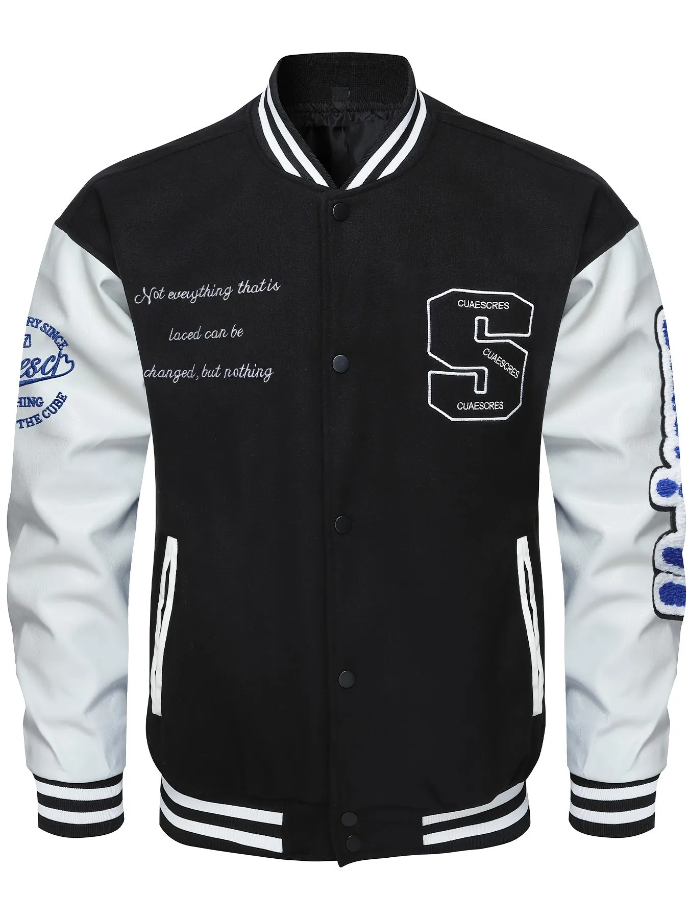 Chic Men's Varsity Jacket | Athletic Baseball Collar Coat