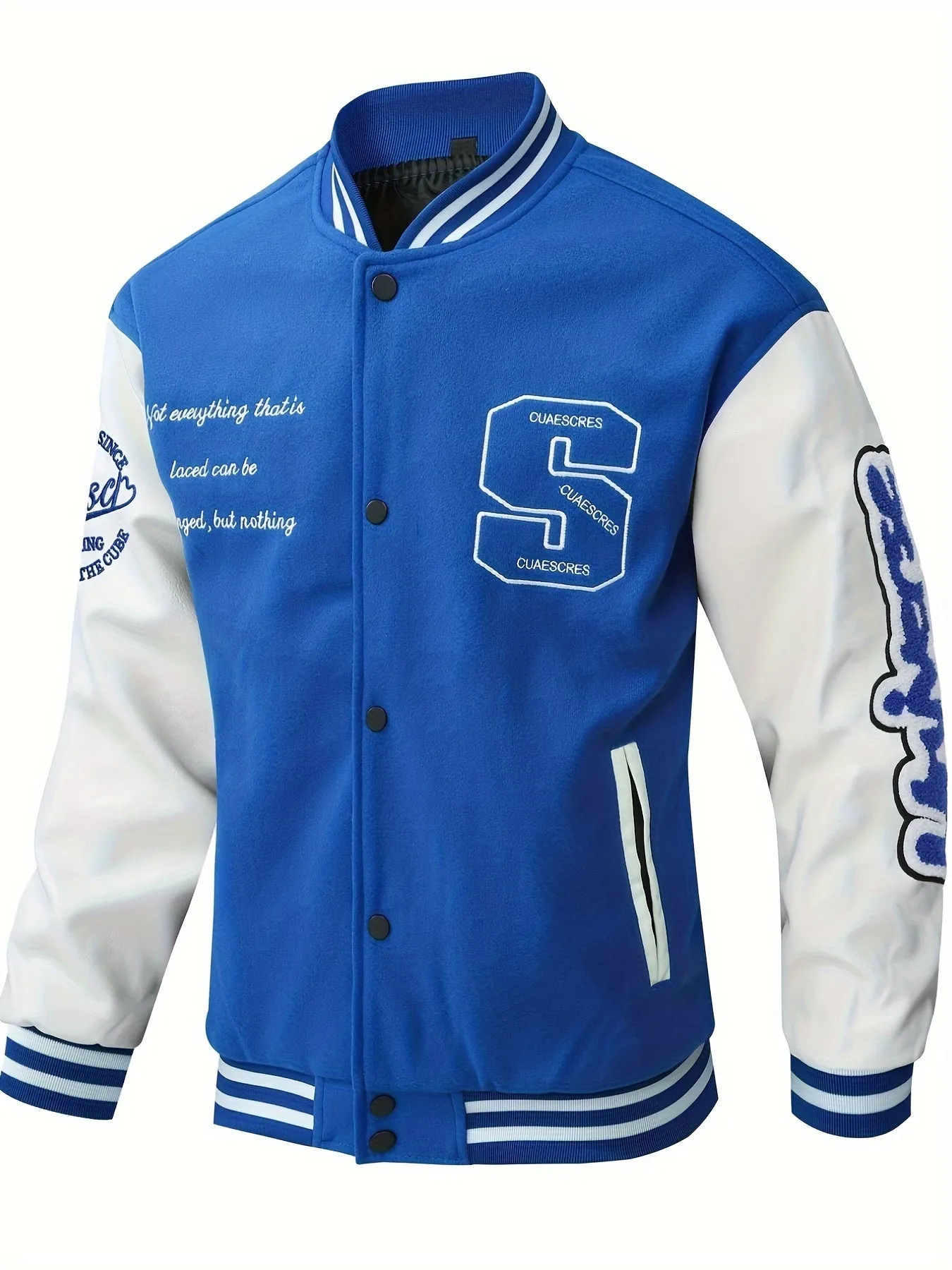 Chic Men's Varsity Jacket | Athletic Baseball Collar Coat