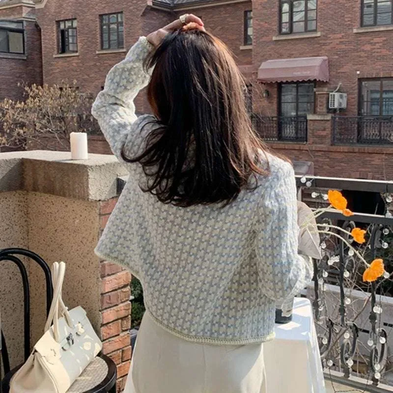 Chic Vintage French Tweed Blazer Jacket