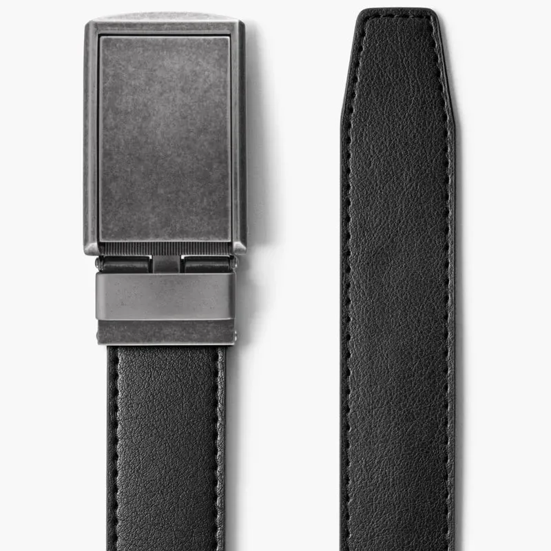 Classic Black Strap with Graphite Buckle - Slide Belts