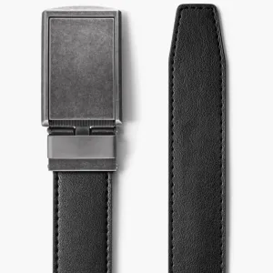 Classic Black Strap with Graphite Buckle - Slide Belts