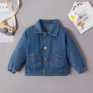 COTTNBABY Cartoon Dinosaur Print Street Style Denim Jacket