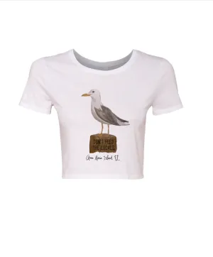Don't Feed the Locals Seagull AnnaBPaints Fitted Tee
