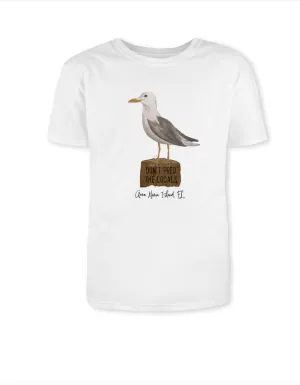 Don't Feed the Locals Seagull Tee gray/white