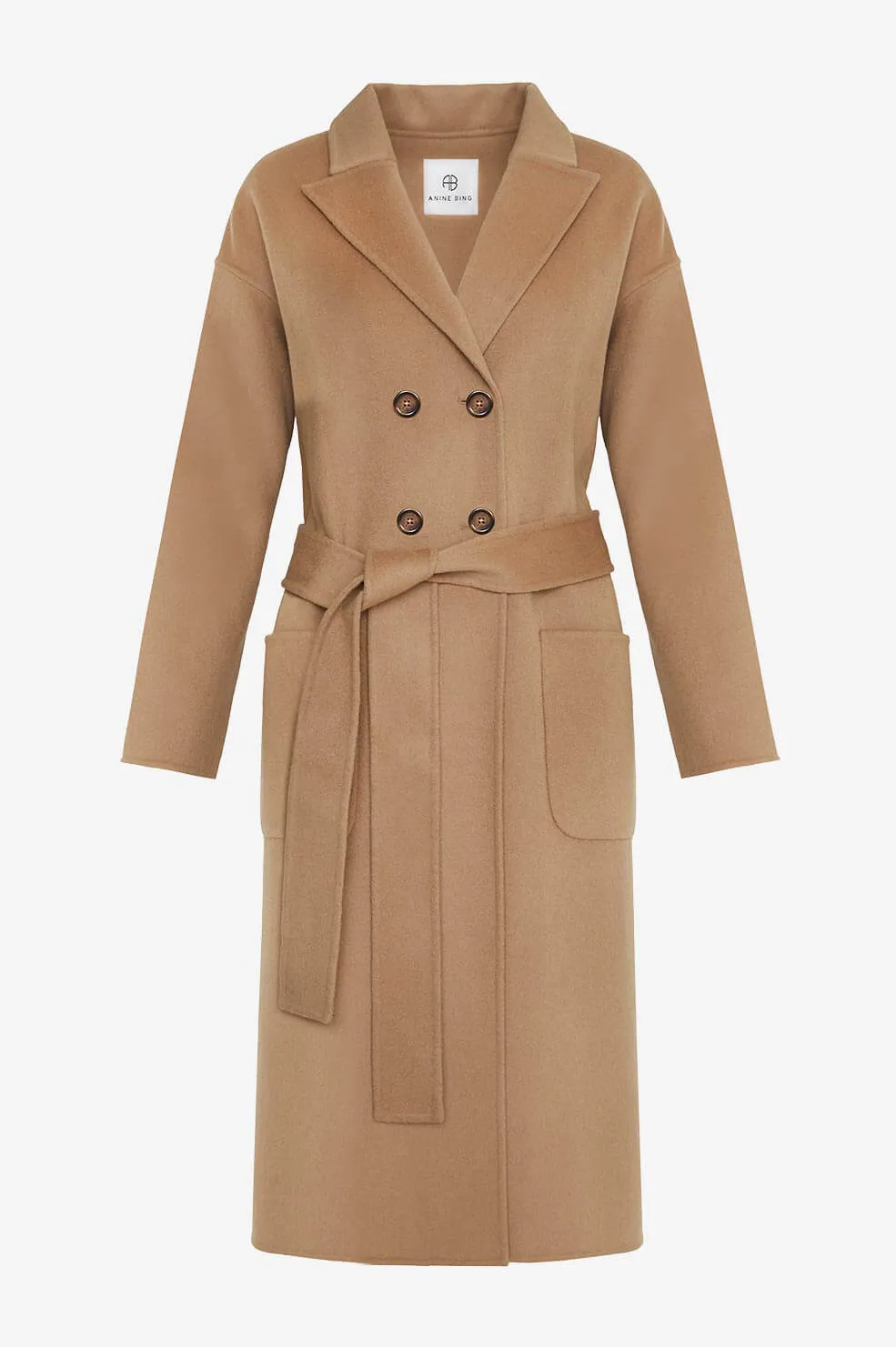 Dylan Coat Camel Cashmere Blend