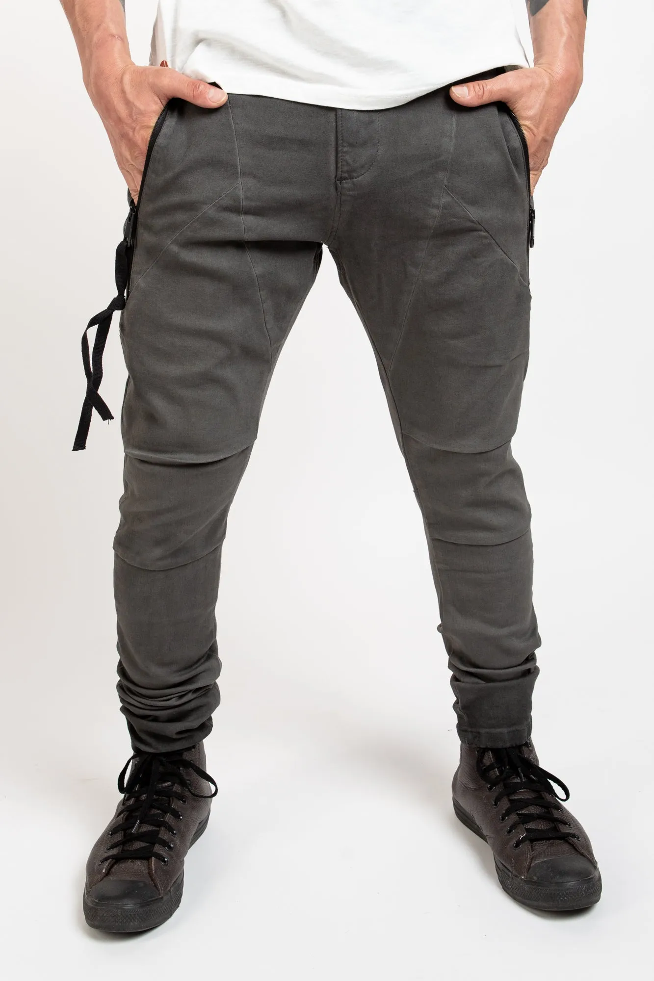 Expent Zipper Jeans - Grey