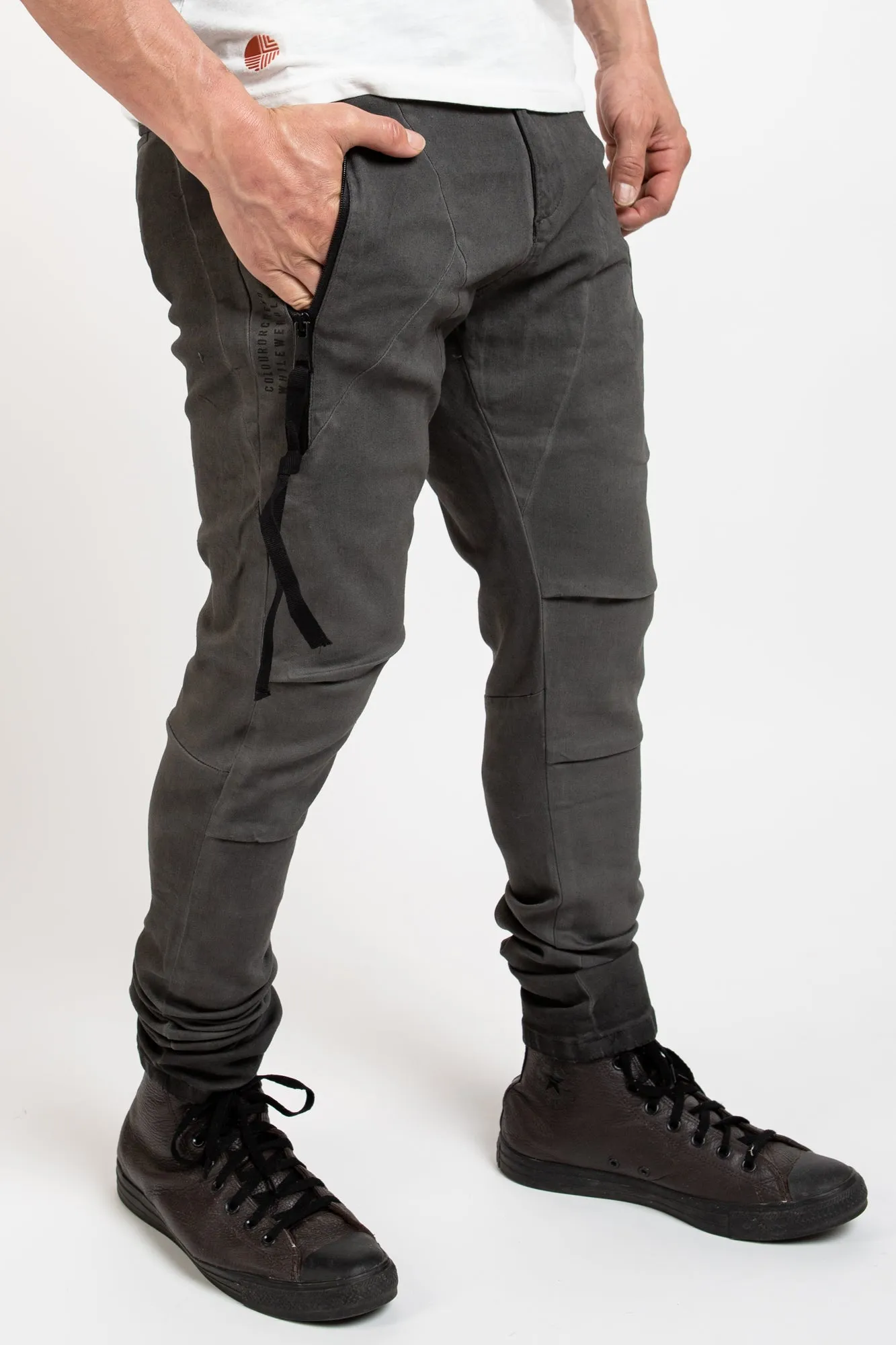 Expent Zipper Jeans - Grey