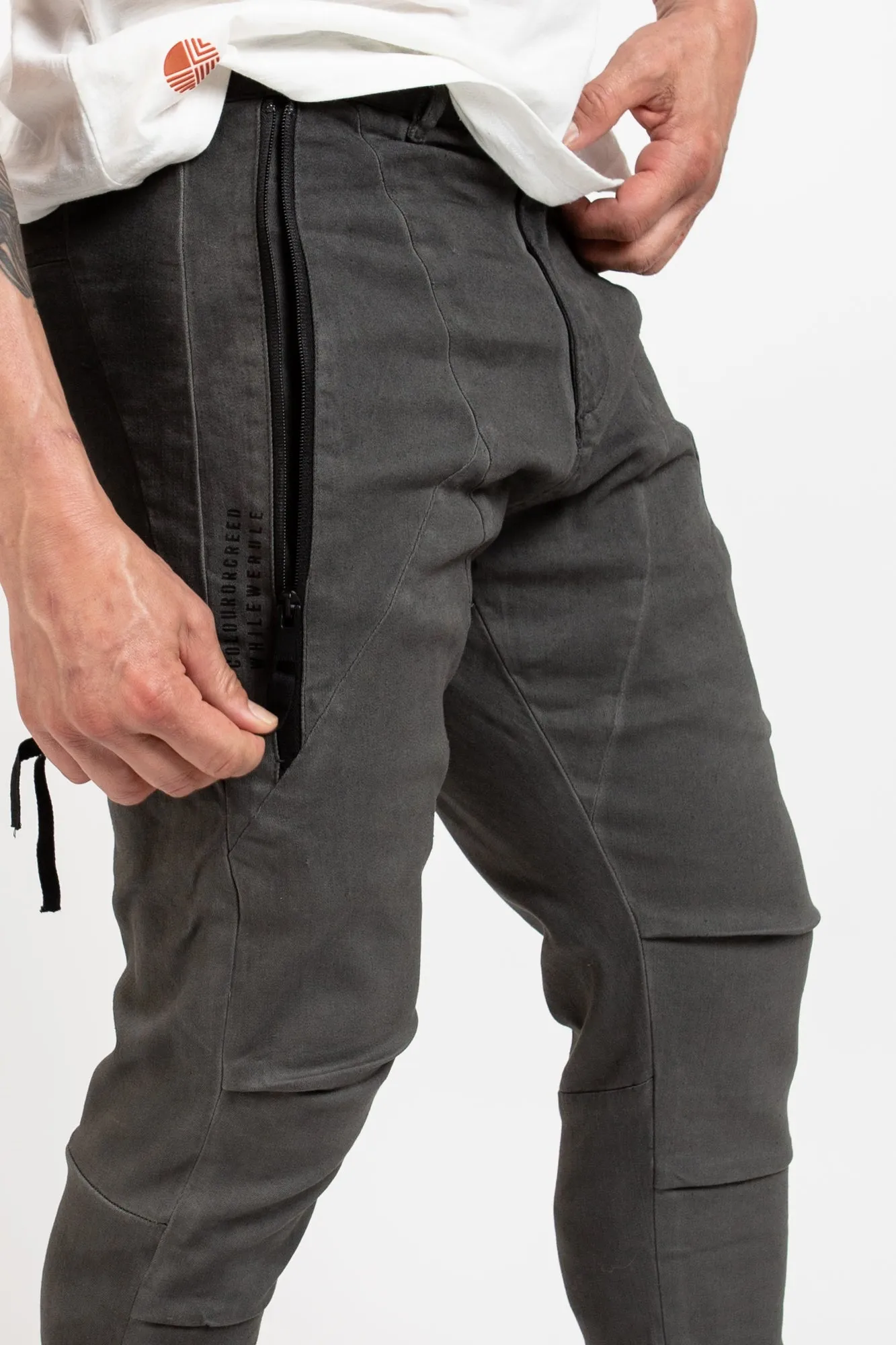 Expent Zipper Jeans - Grey