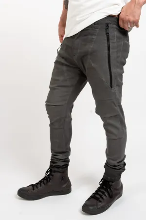 Expent Zipper Jeans - Grey
