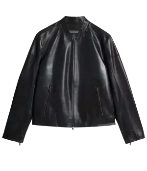 *FINAL SALE* Zip Front Motorcross Jacket in Black
