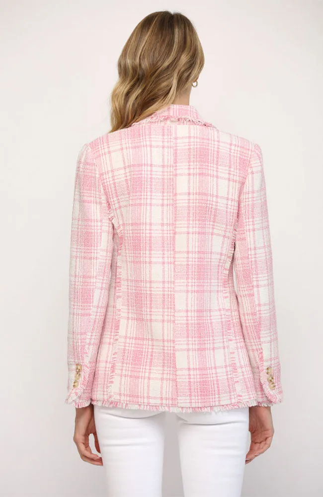 Fray Detail Tweed Blazer