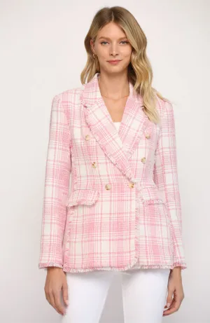 Fray Detail Tweed Blazer