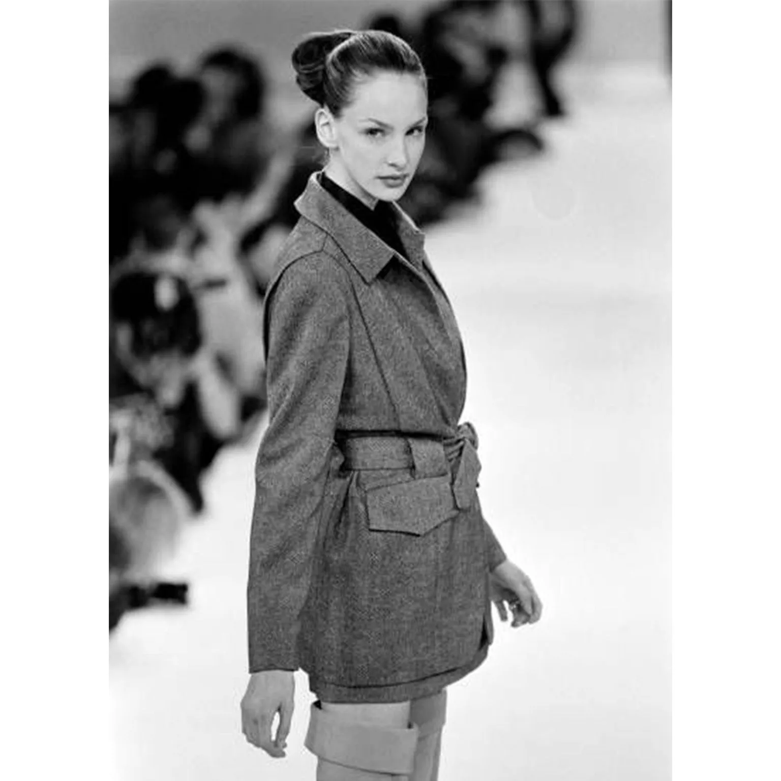 F/W 1994 Isaac Mizrahi Runway Jacket w Unique Pleating & Belt
