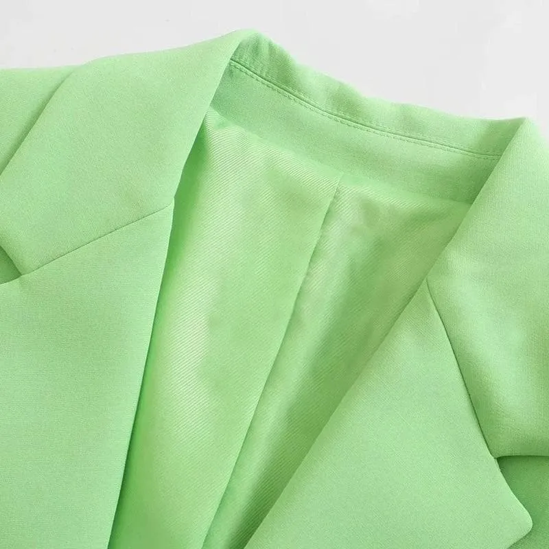 GREEN LONG SLEEVE OFFICE SUIT