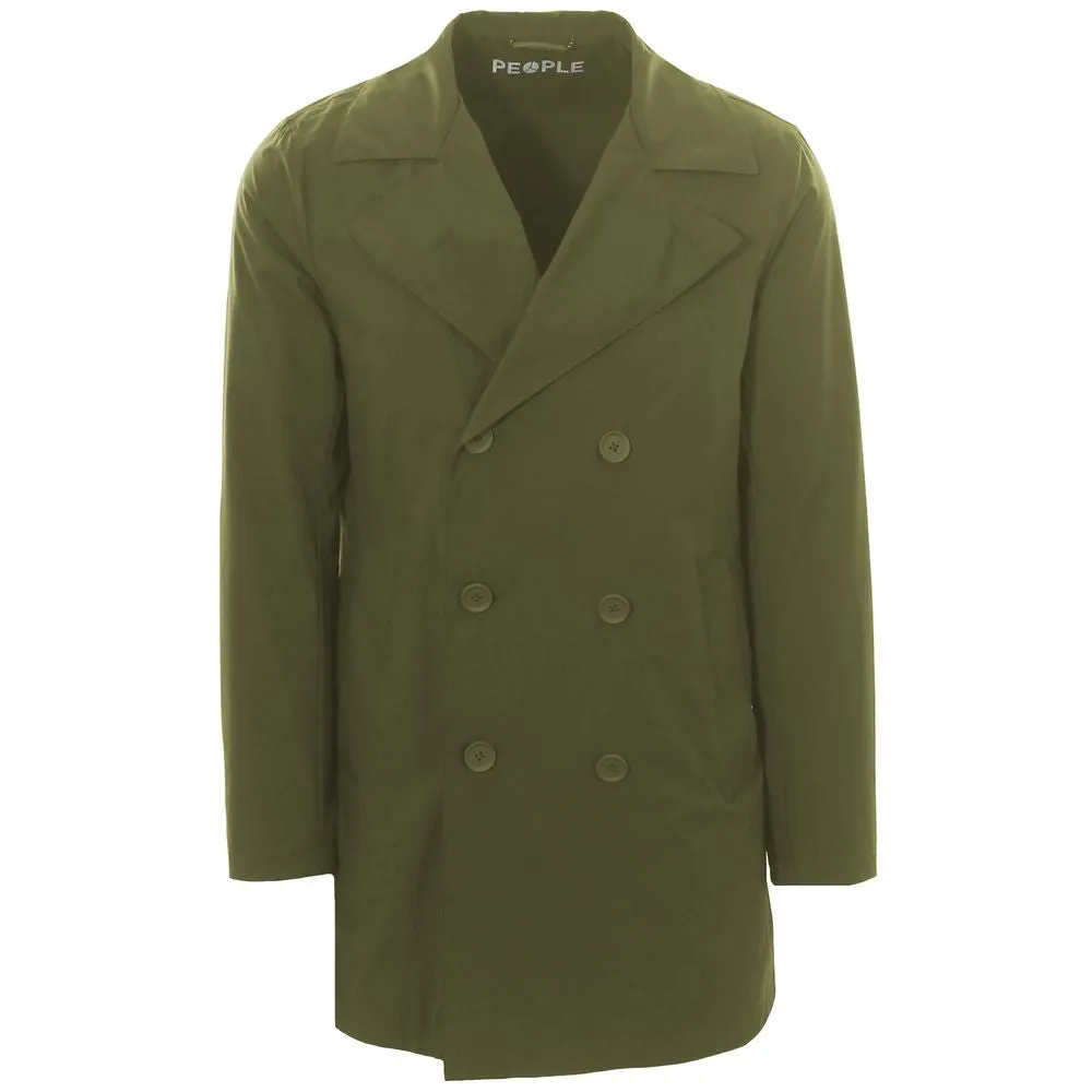 Green Recycled Polyester Men Jacket