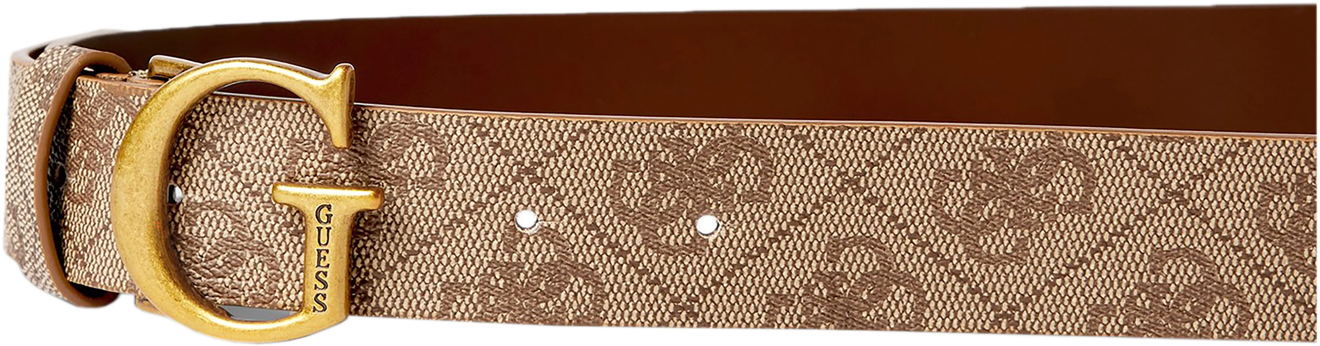 Guess Didi Adjustable Belt In 4G Lattee For Women