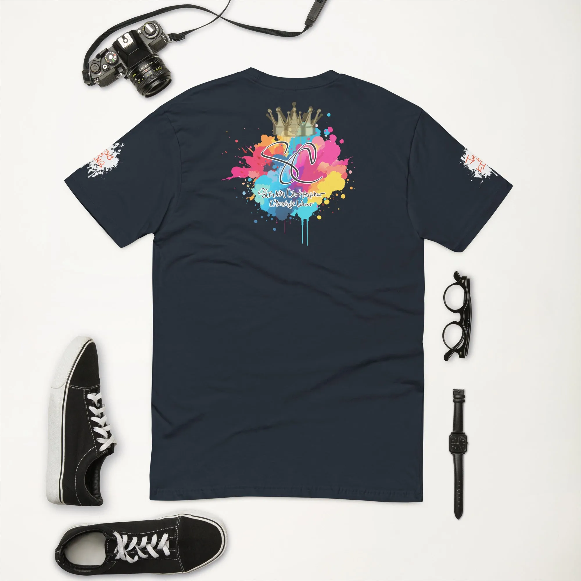 Heart Posture Splatter - Premium Fitted Men's Short Sleeve Tee