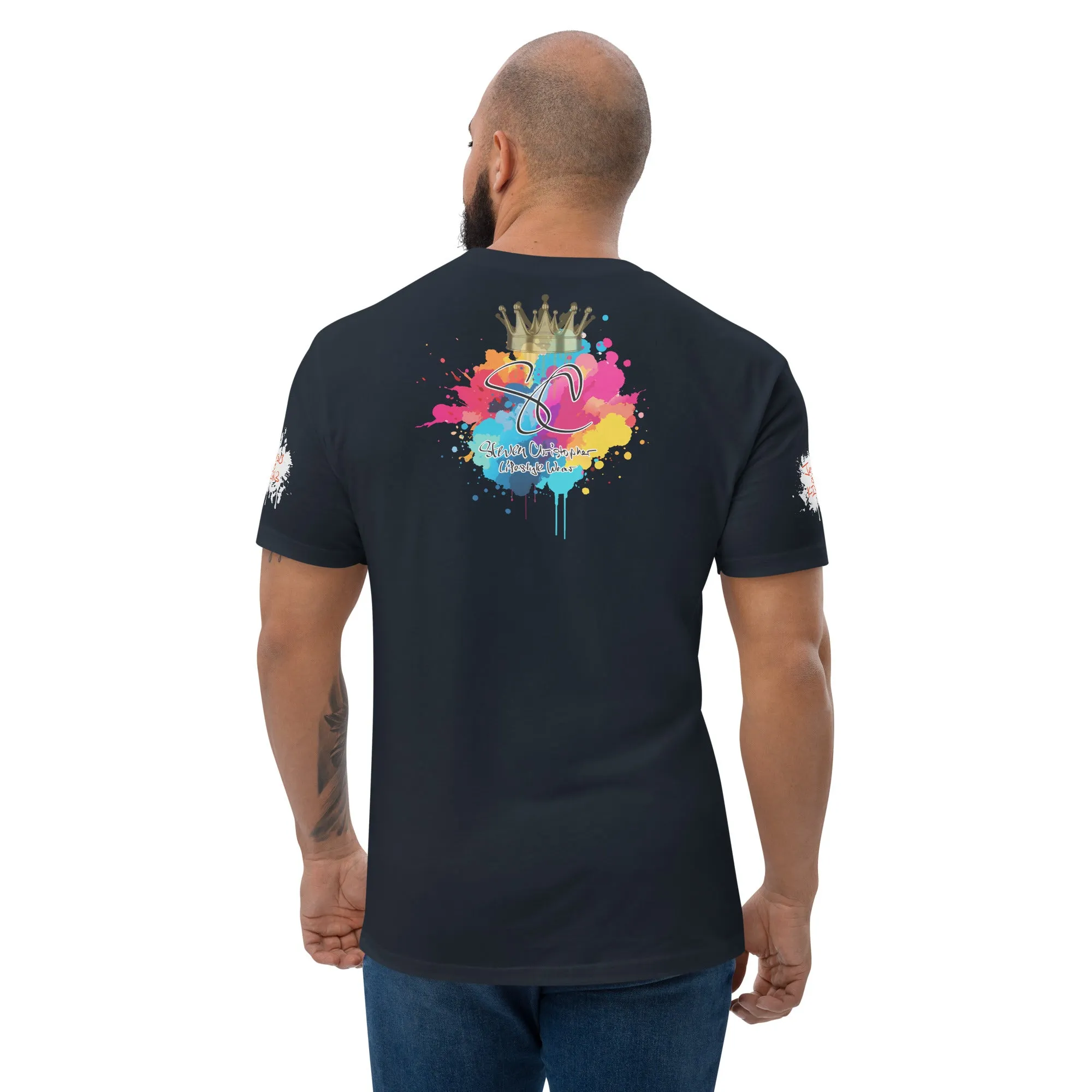 Heart Posture Splatter - Premium Fitted Men's Short Sleeve Tee