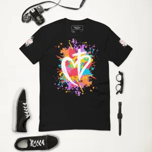 Heart Posture Splatter - Premium Fitted Men's Short Sleeve Tee
