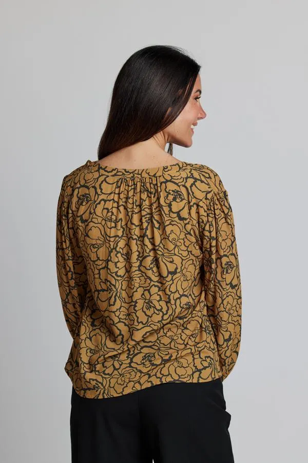 Hudson Blouse - Bronze Peony