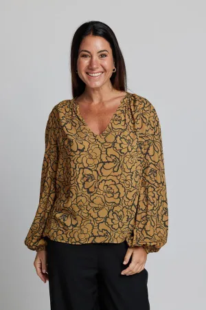Hudson Blouse - Bronze Peony
