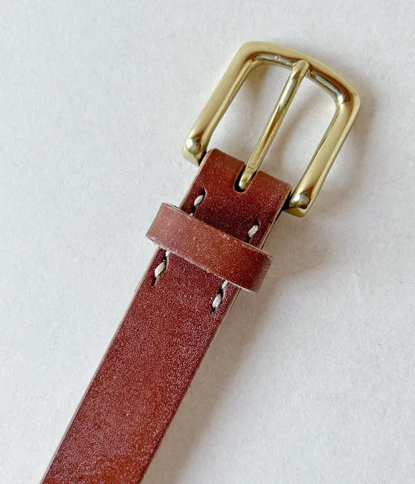 INTERIM/25mm OAK BARK LEATHER BELT (BROWN)