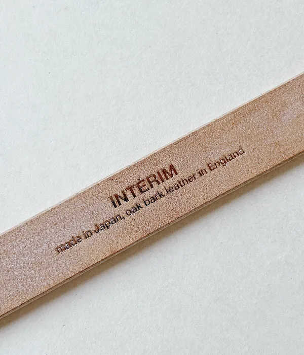 INTERIM/25mm OAK BARK LEATHER BELT (BROWN)