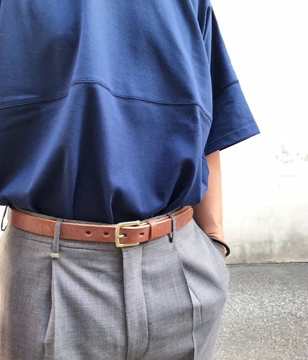 INTERIM/25mm OAK BARK LEATHER BELT (BROWN)