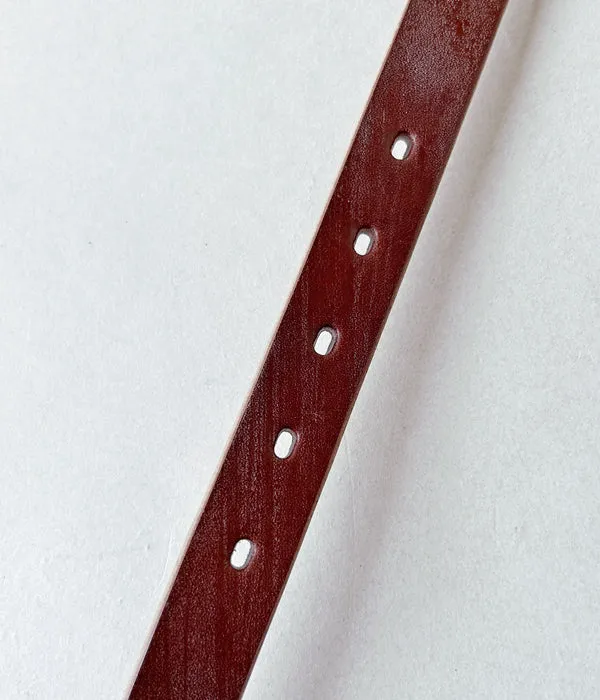 INTERIM/25mm OAK BARK LEATHER BELT (BROWN)