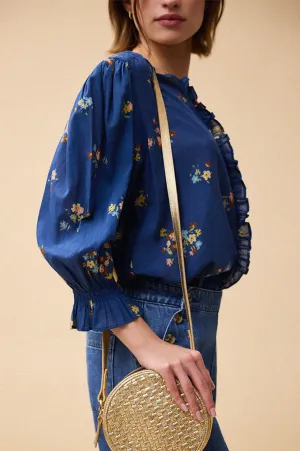 Iris Florence Primrose Navy Blouse