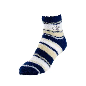 Ladies Georgia Tech Yellow Jackets Soft Skip Stripe Socks