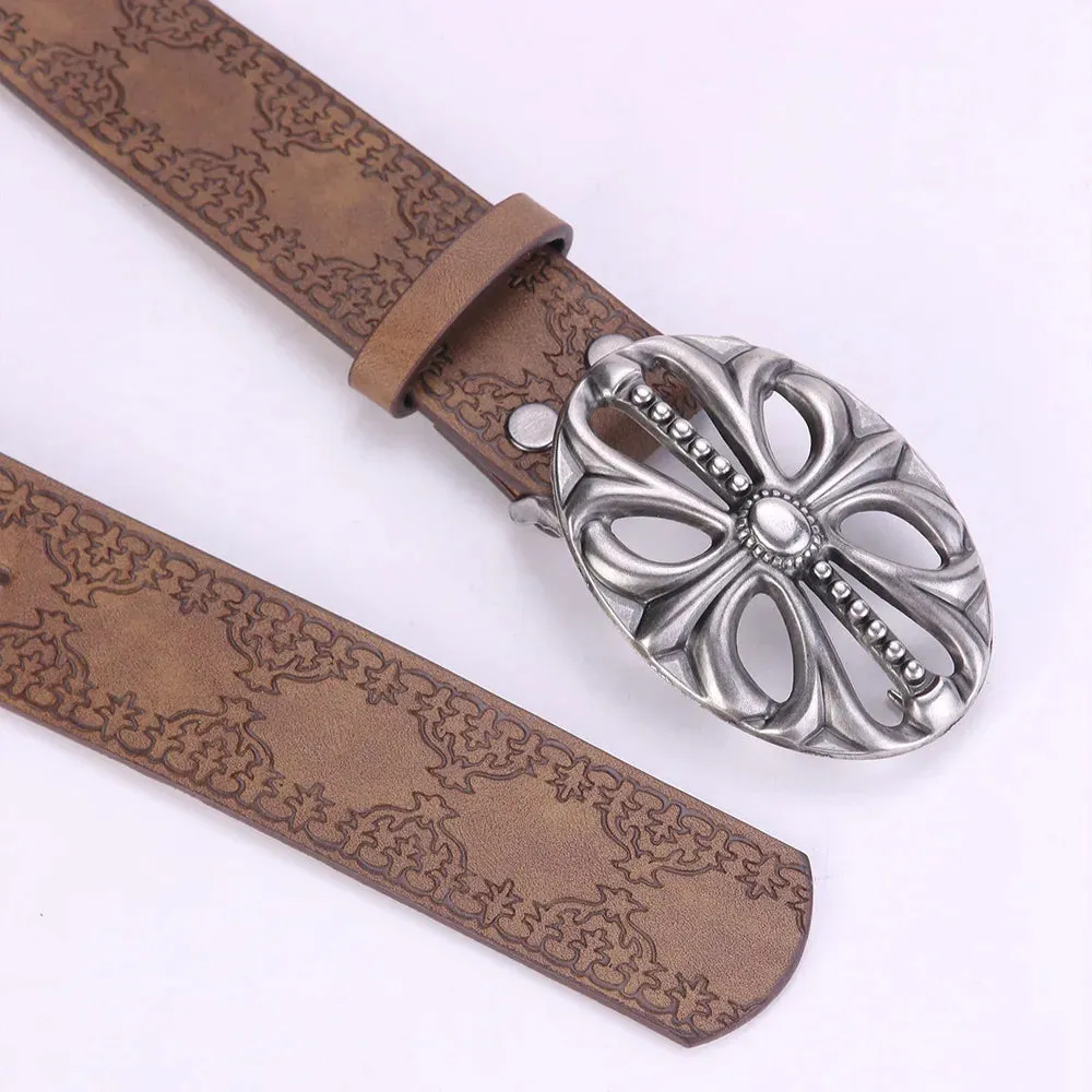 Leather and Alloy Belt