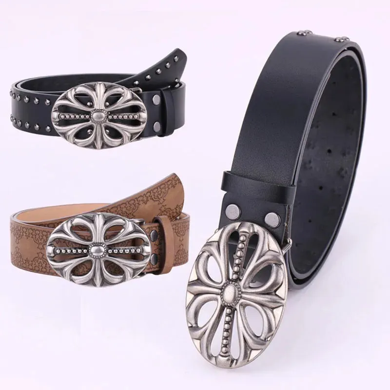 Leather and Alloy Belt